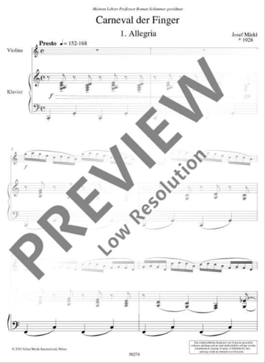 Carneval of Fingers Violin Solo scores gallery preview page 5