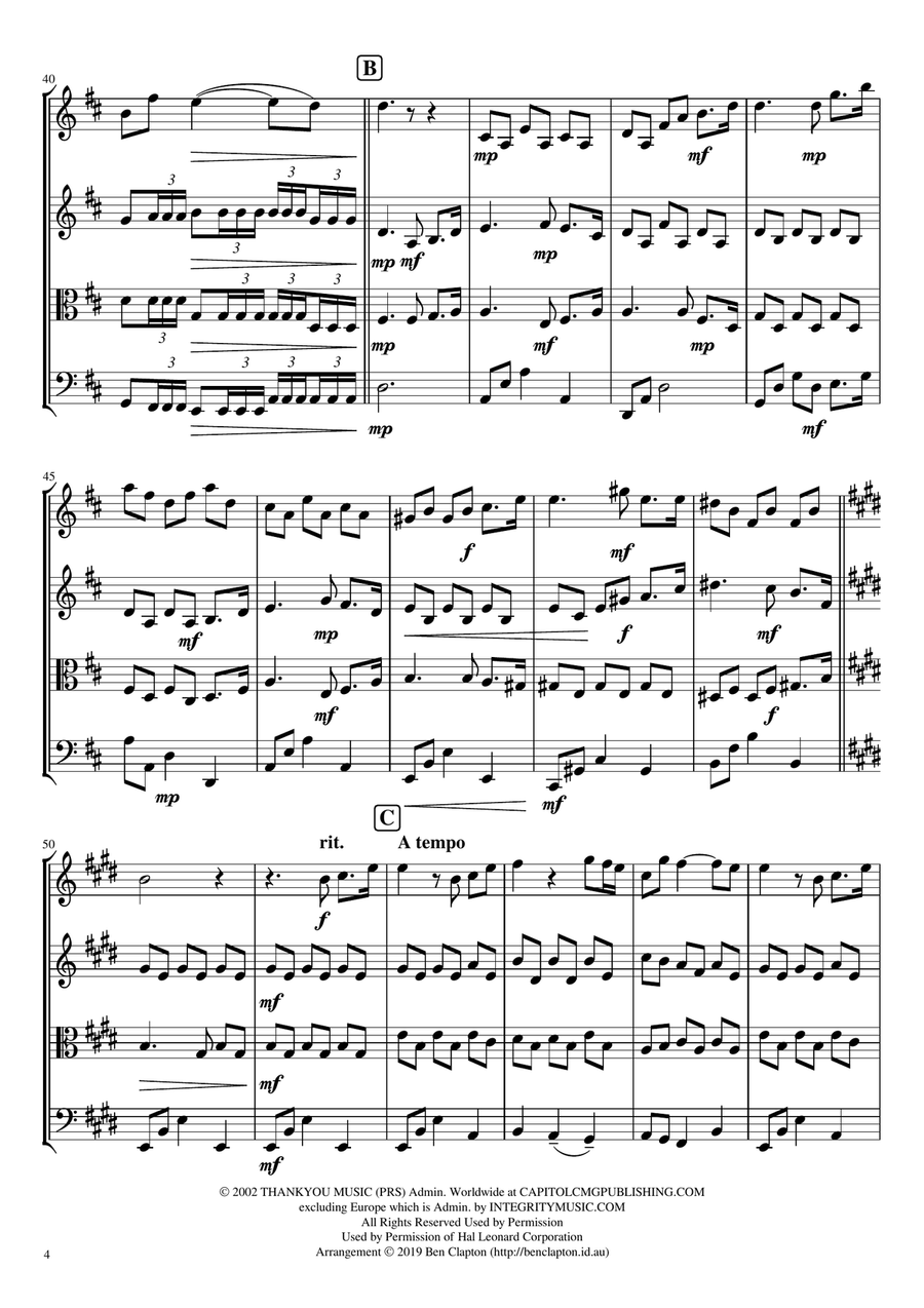 In Christ Alone String Quartet scores gallery preview page 4