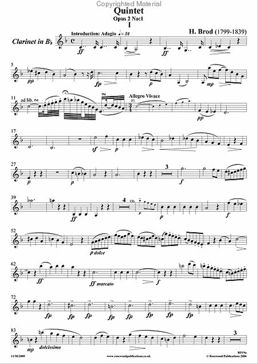 Wind Quintet, Op. 2, No. 1 Woodwind Quintet scores gallery preview page 4
