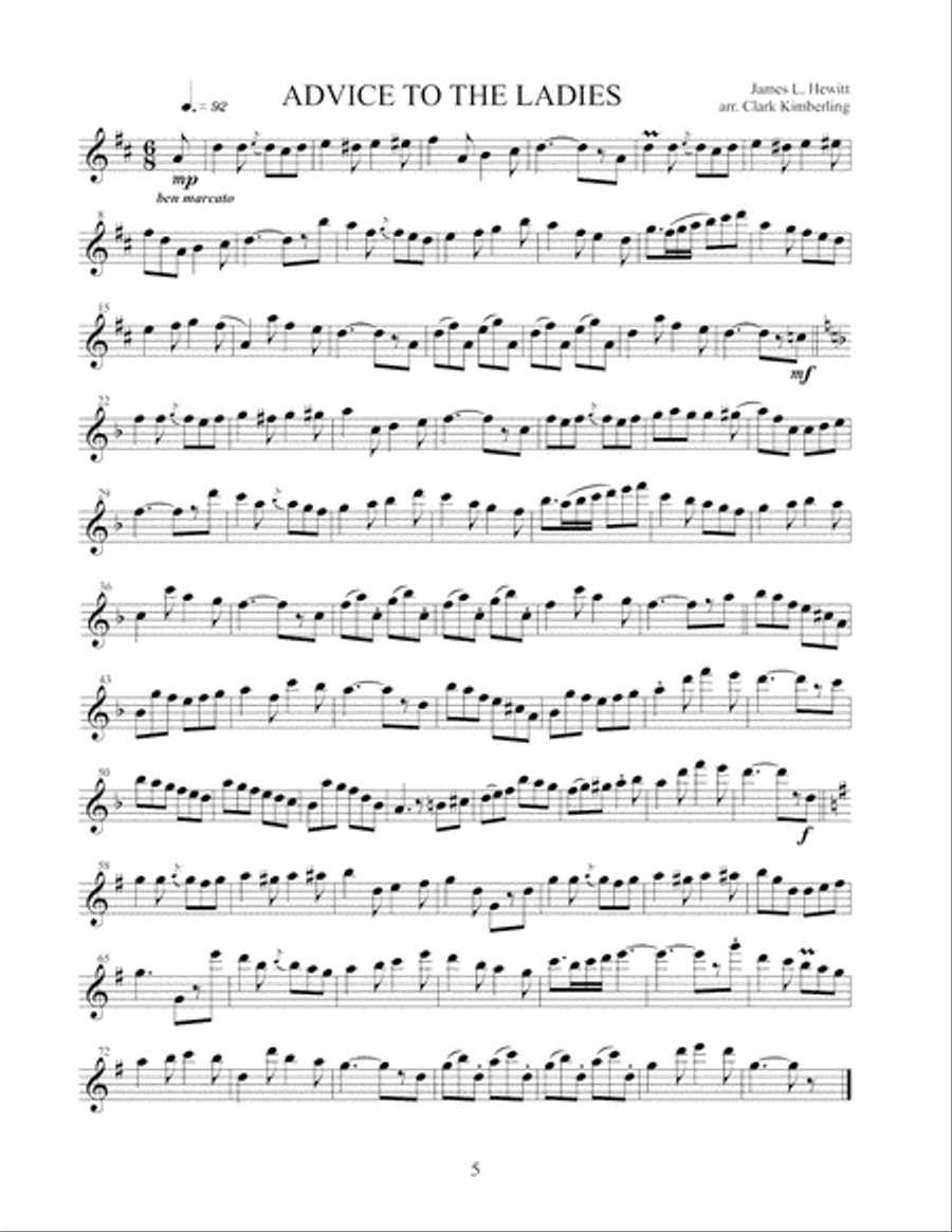 Solos for Flute, Collection 4: American Melodies to 1865 Flute Solo scores gallery preview page 6