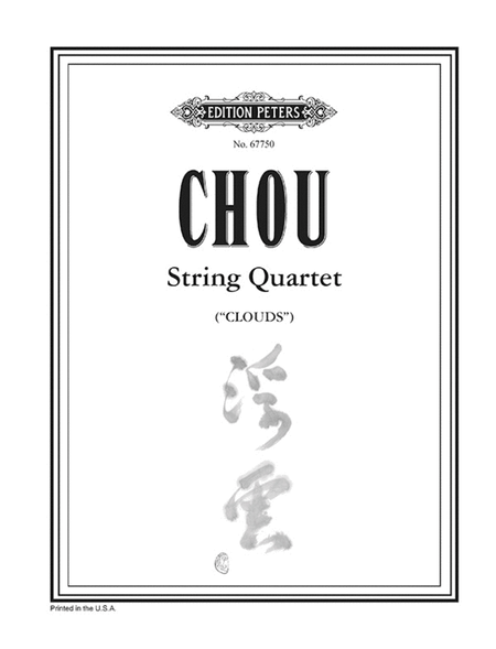 String Quartet No. 1 Clouds (Score)