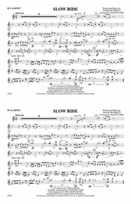 Slow Ride: 1st B-flat Clarinet