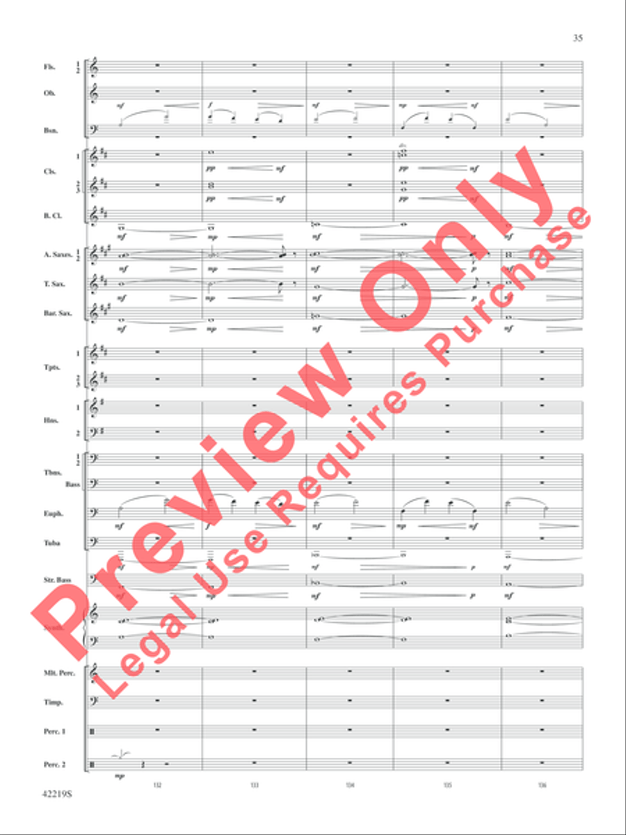 Man of Steel, Suite from Concert Band scores gallery preview page 36
