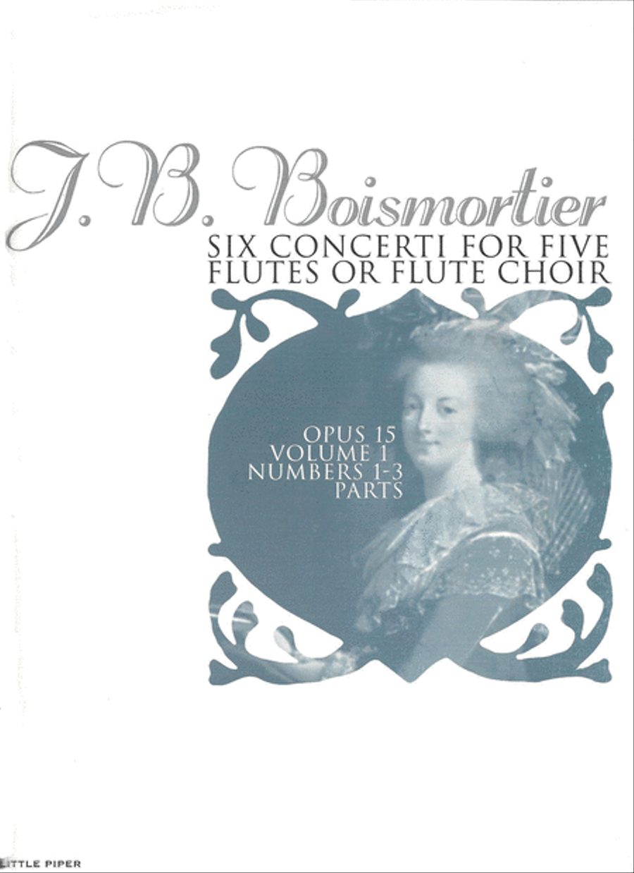 Six Concerti for Five Flutes (Set of parts) Flute Choir scores gallery preview page 1