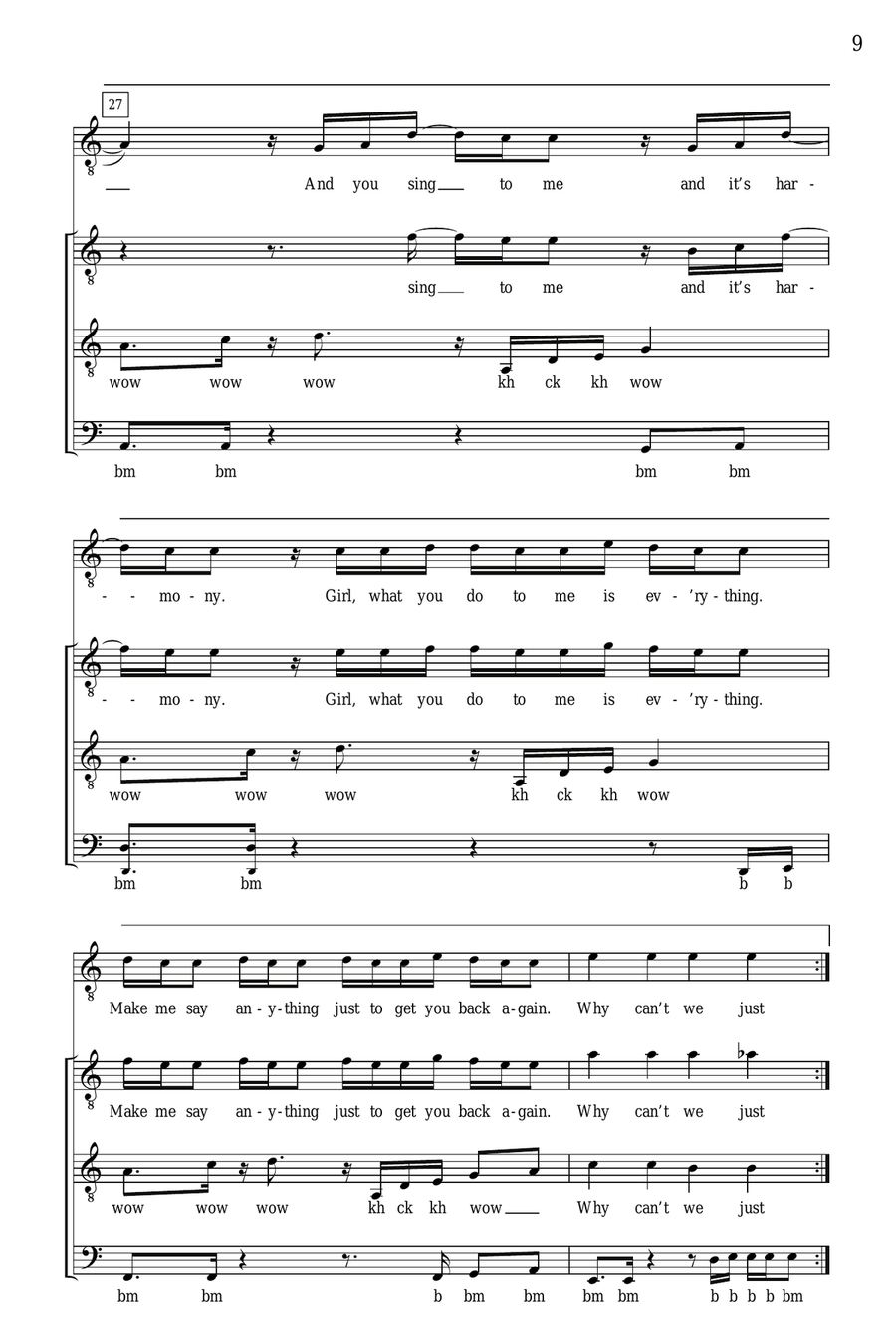 Lonely No More Lonely No More TTBB scores gallery preview page 7