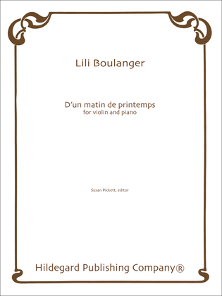 Book cover for D'Un Matin De Printemps
