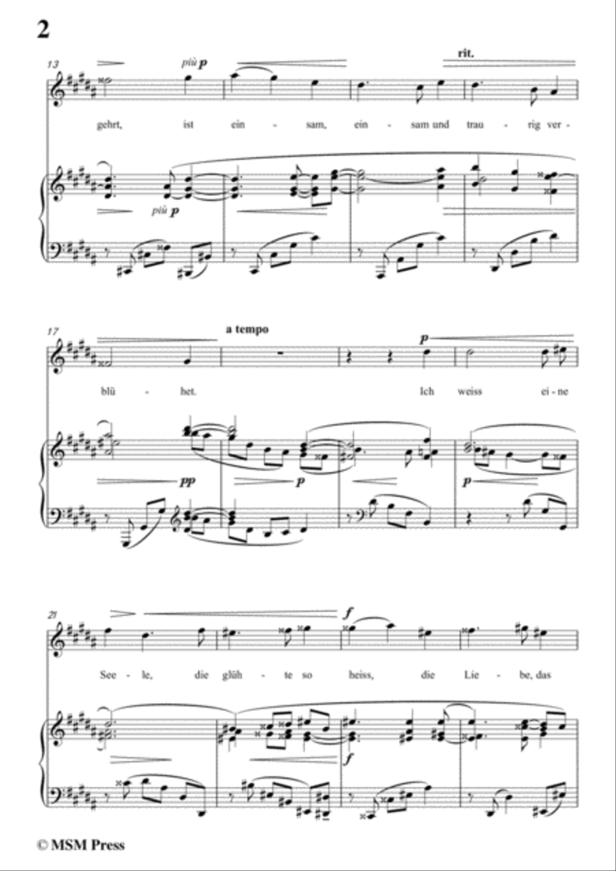 Reger-Unbegehrt in g sharp minor,for Voice and Piano Voice Solo scores gallery preview page 4