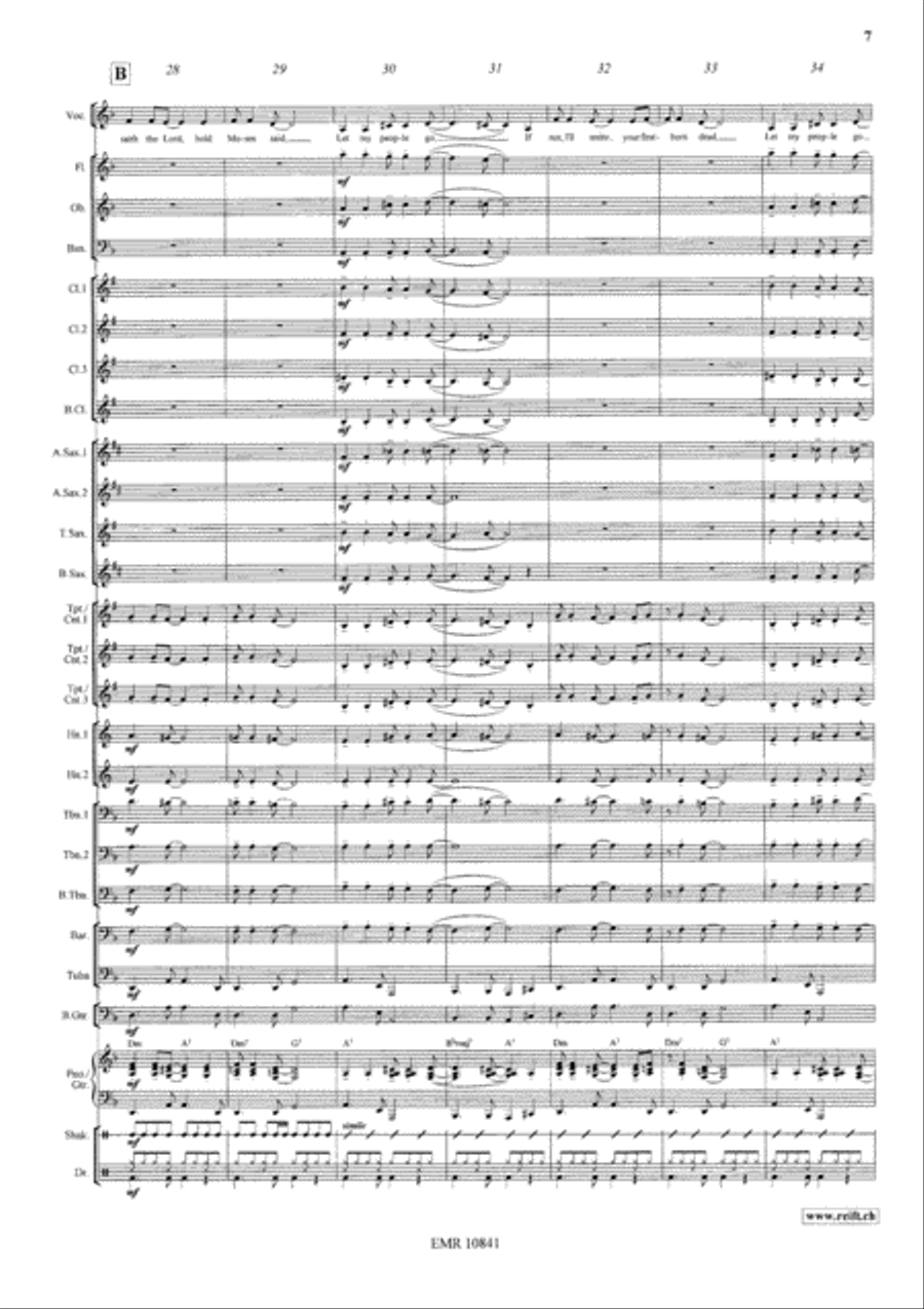 Let My People Go Concert Band scores gallery preview page 7