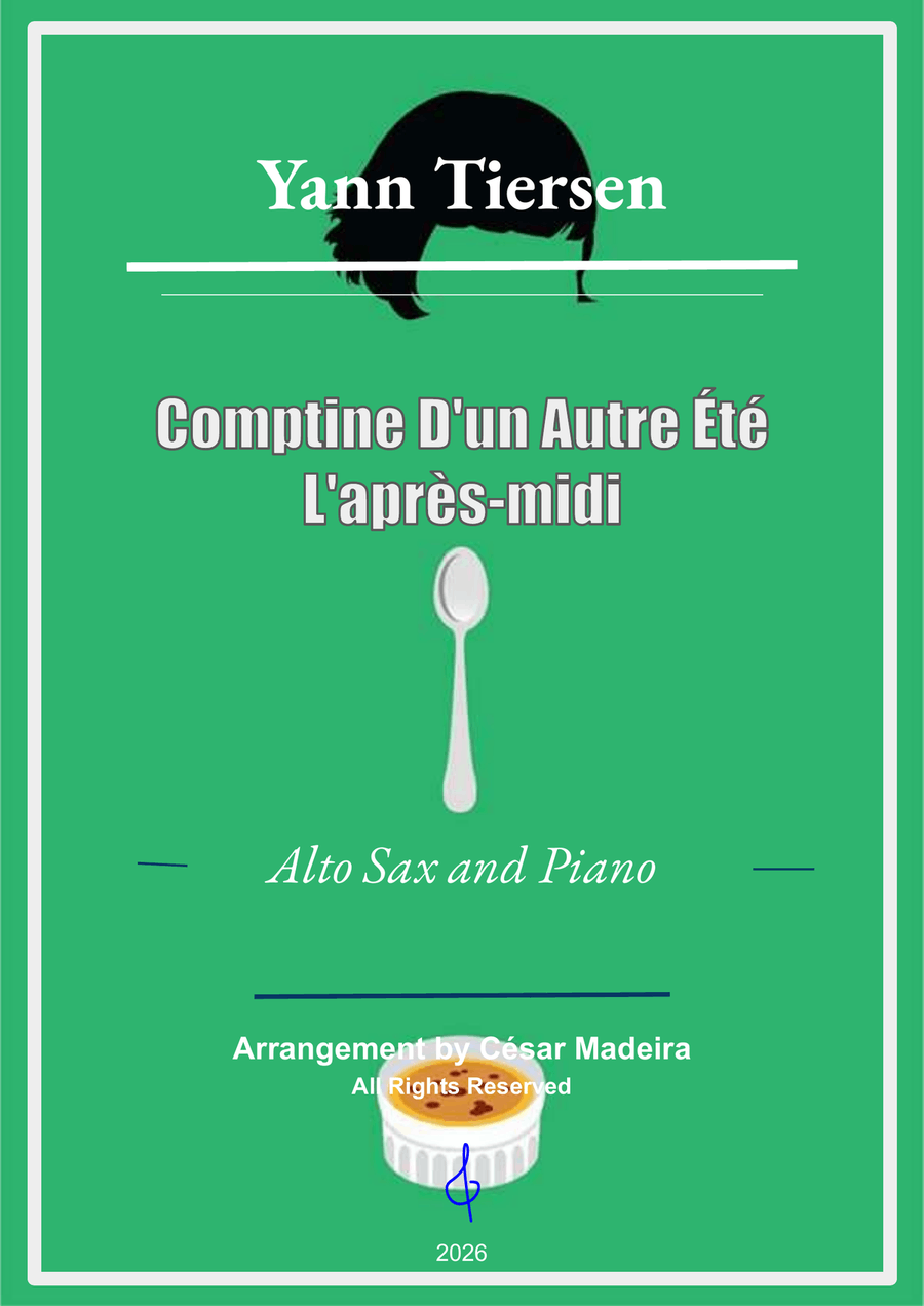 Comptine D'un Autre Été: L'après-midi Alto Saxophone scores gallery preview page 1
