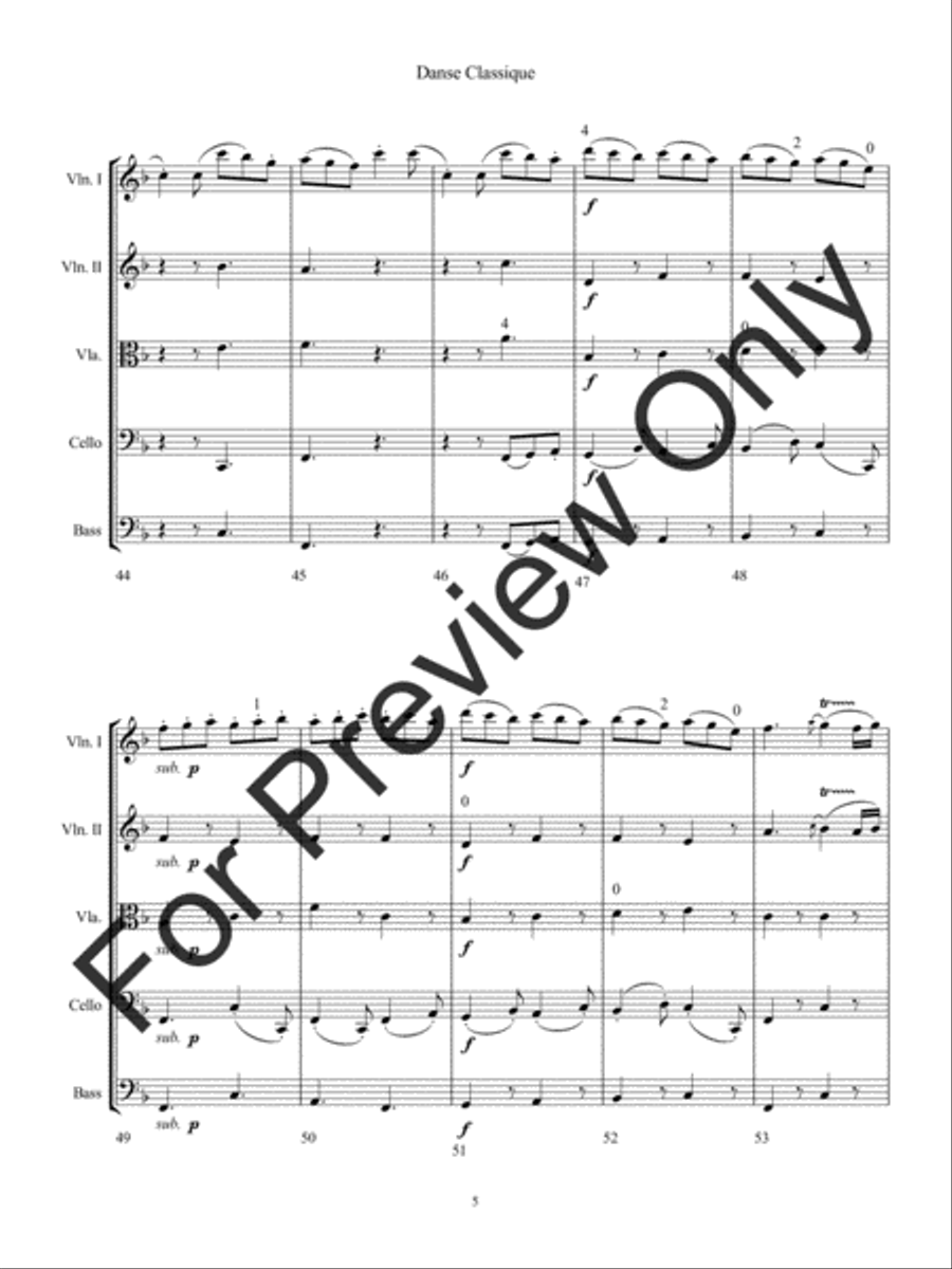 Danse Classique Danse Classique String Orchestra scores gallery preview page 8