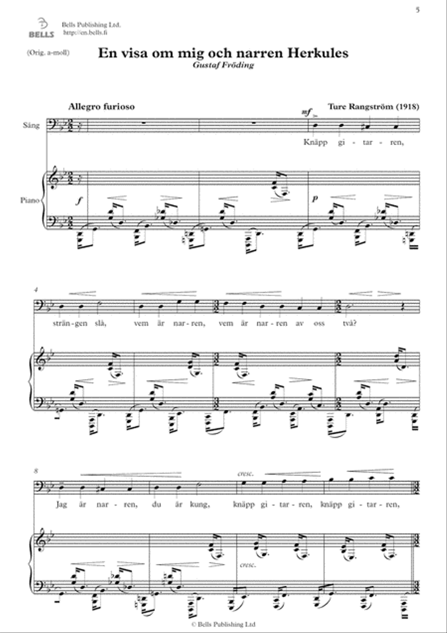 Kung Eriks visor Voice Solo scores gallery preview page 6