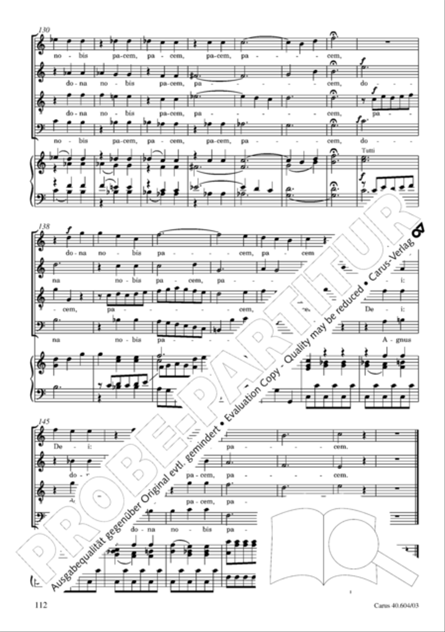 Grosse Mariazeller Messe in C 4-Part scores gallery preview page 121