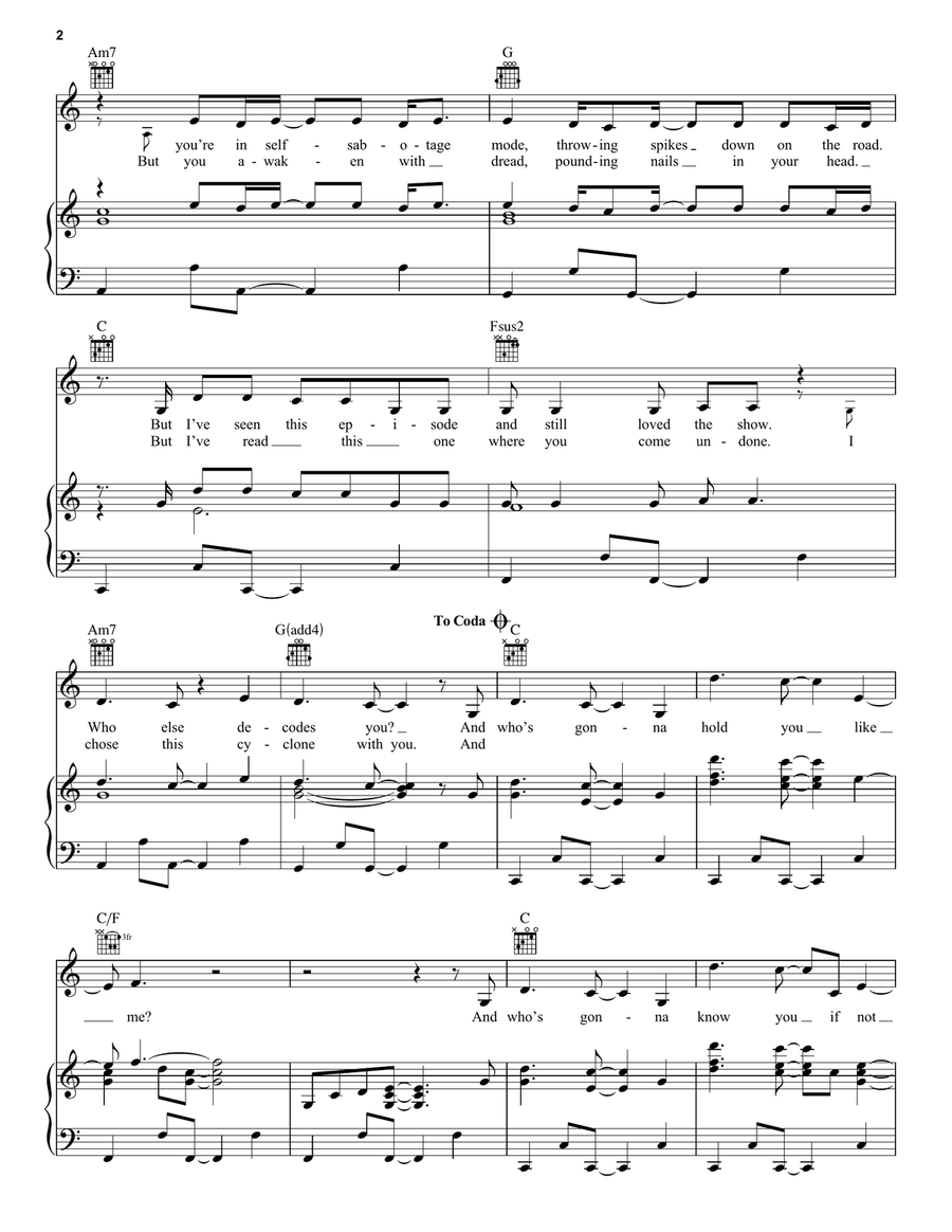 The Tortured Poets Department Piano, Vocal, Guitar scores gallery preview page 2