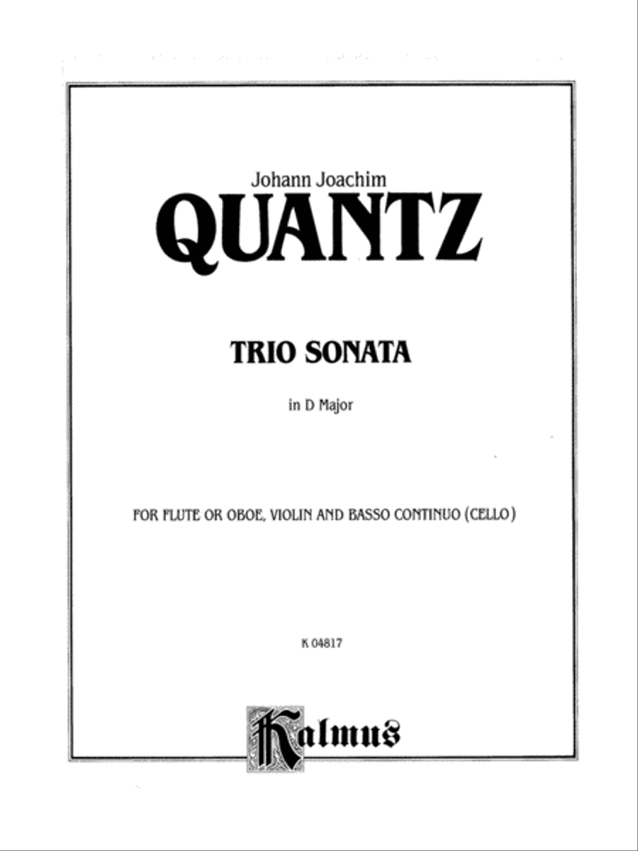 Quantz: Trio Sonata in D Major Part scores gallery preview page 1