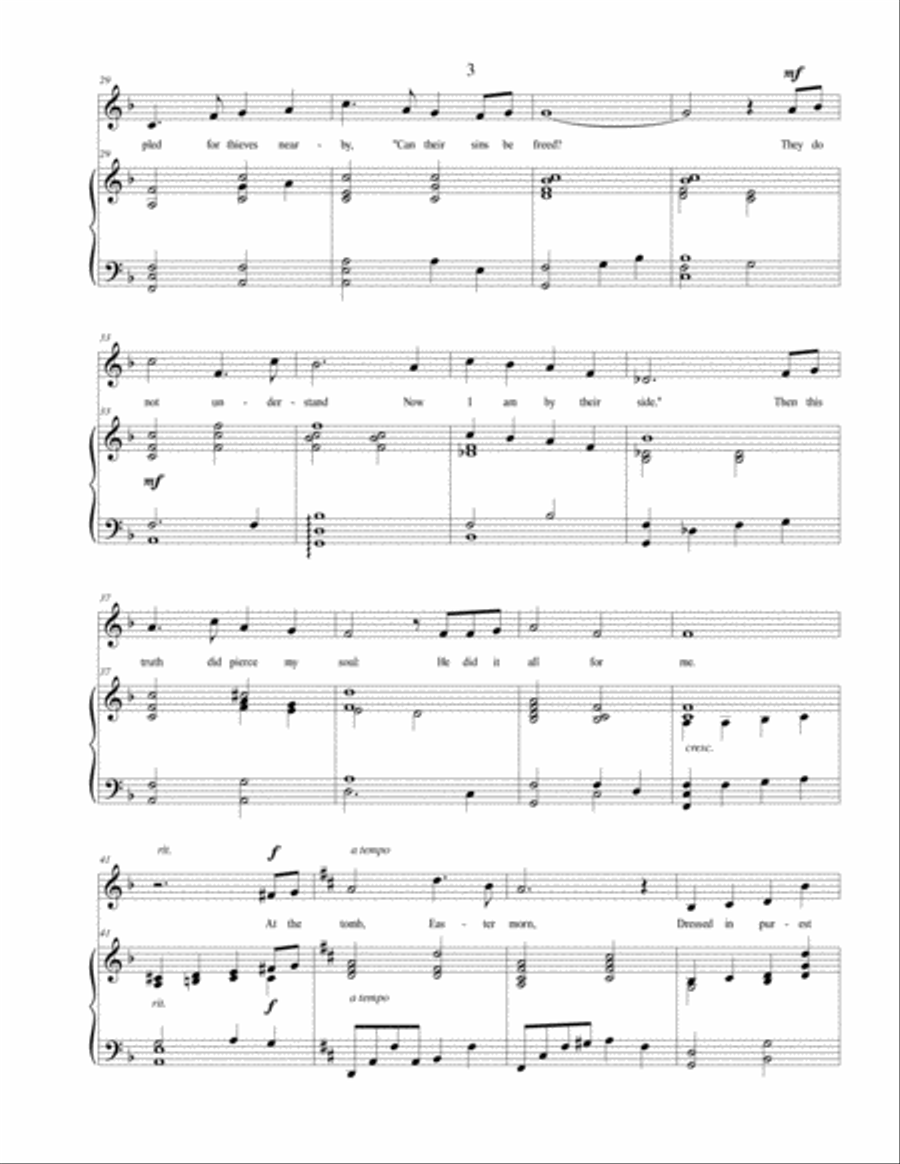 He Did It All For Me, a sacred vocal solo Voice Solo scores gallery preview page 4