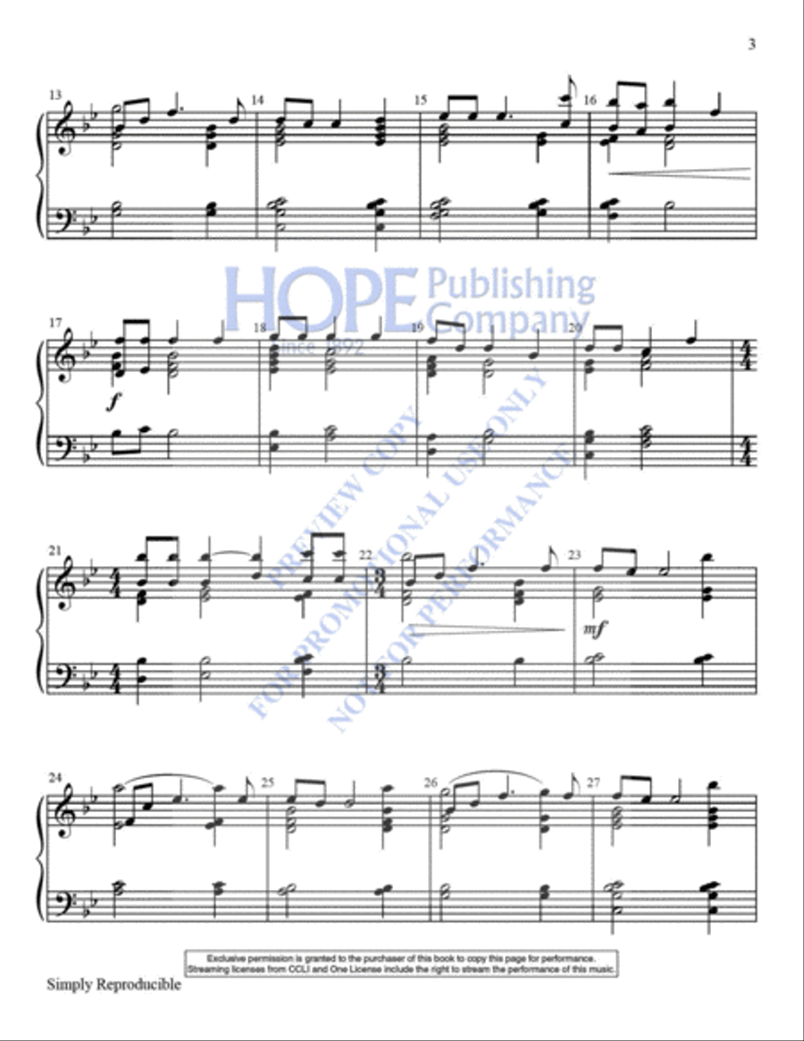 Simply Reproducible Hymns Handbell Choir scores gallery preview page 6