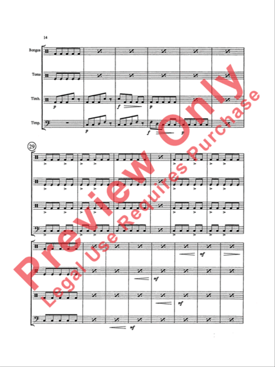 Triptych Percussion Ensemble scores gallery preview page 17