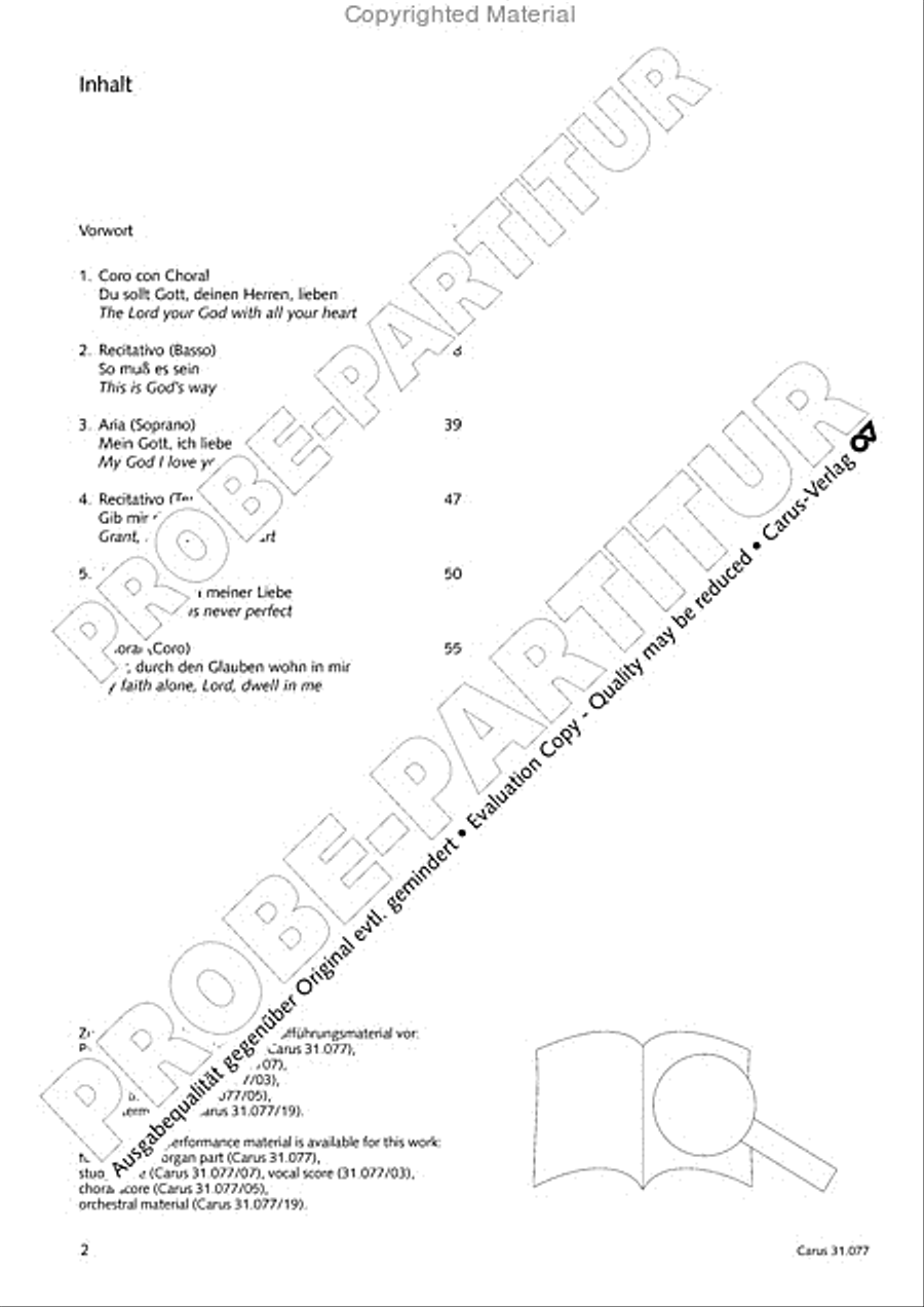 The Lord your God you shall now be loving (Du sollt Gott, deinen Herren, lieben) 4-Part scores gallery preview page 3