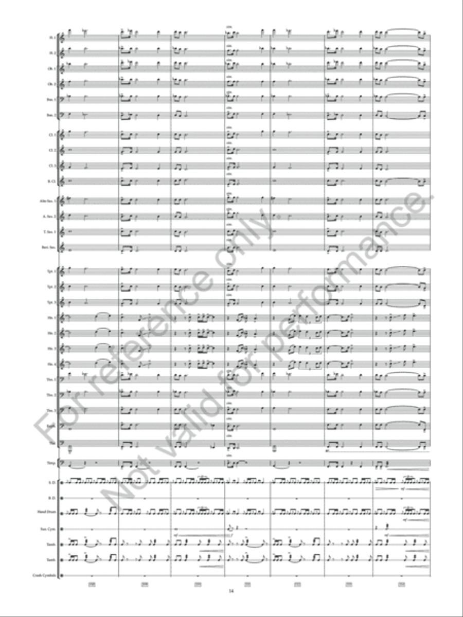 Flight Of Falcons Concert Band scores gallery preview page 16