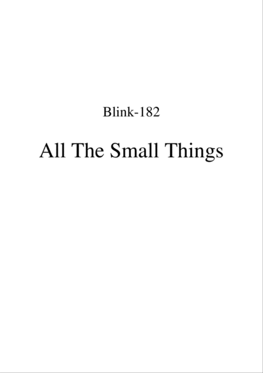 All The Small Things String Quartet scores gallery preview page 3