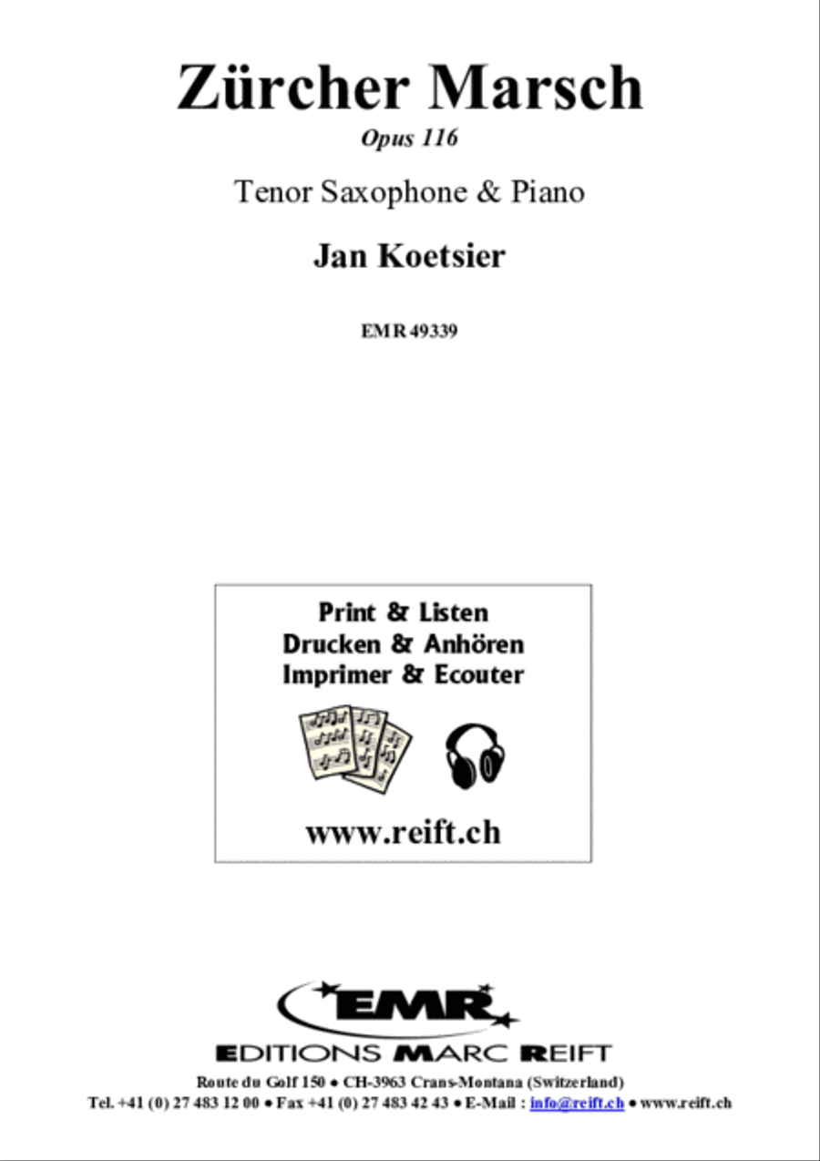 Zurcher Marsch Zurcher Marsch Tenor Saxophone scores gallery preview page 2
