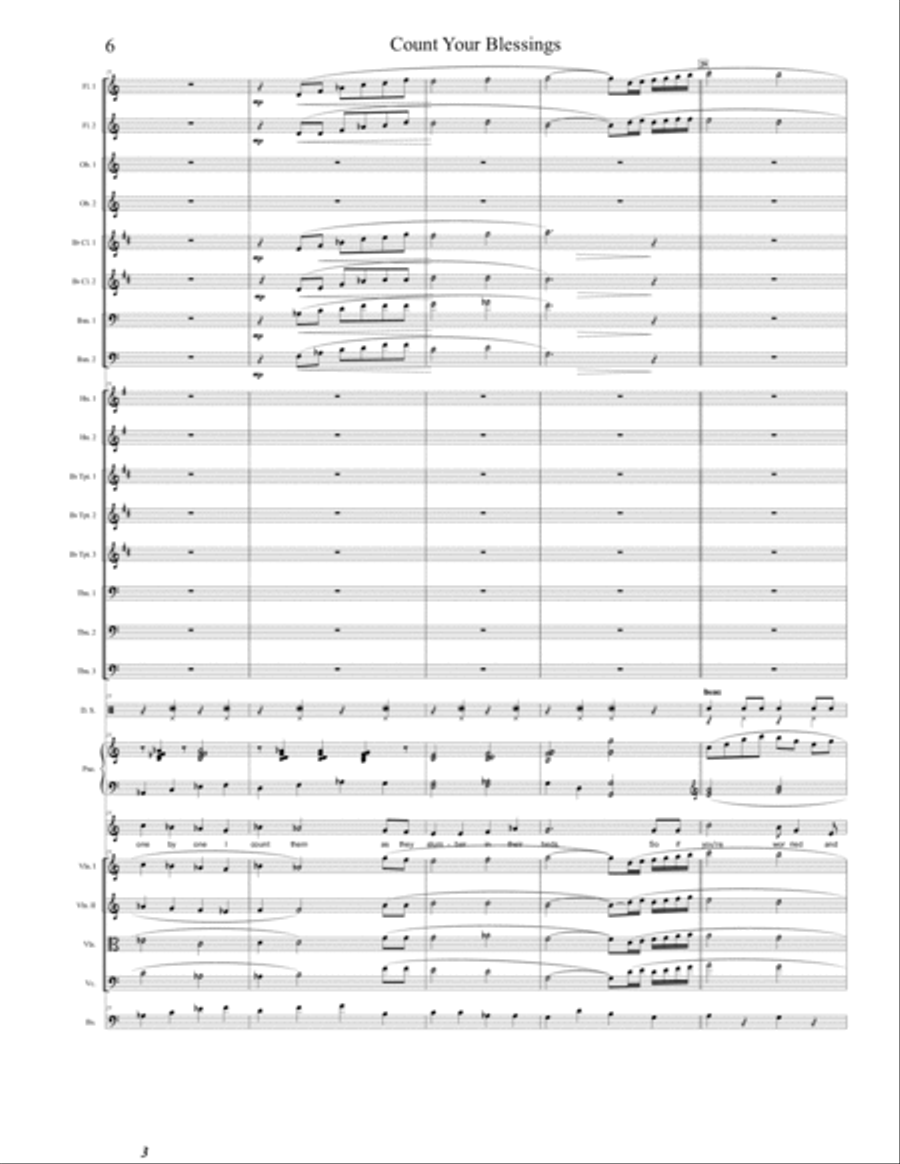 Count Your Blessings Instead Of Sheep Voice scores gallery preview page 6