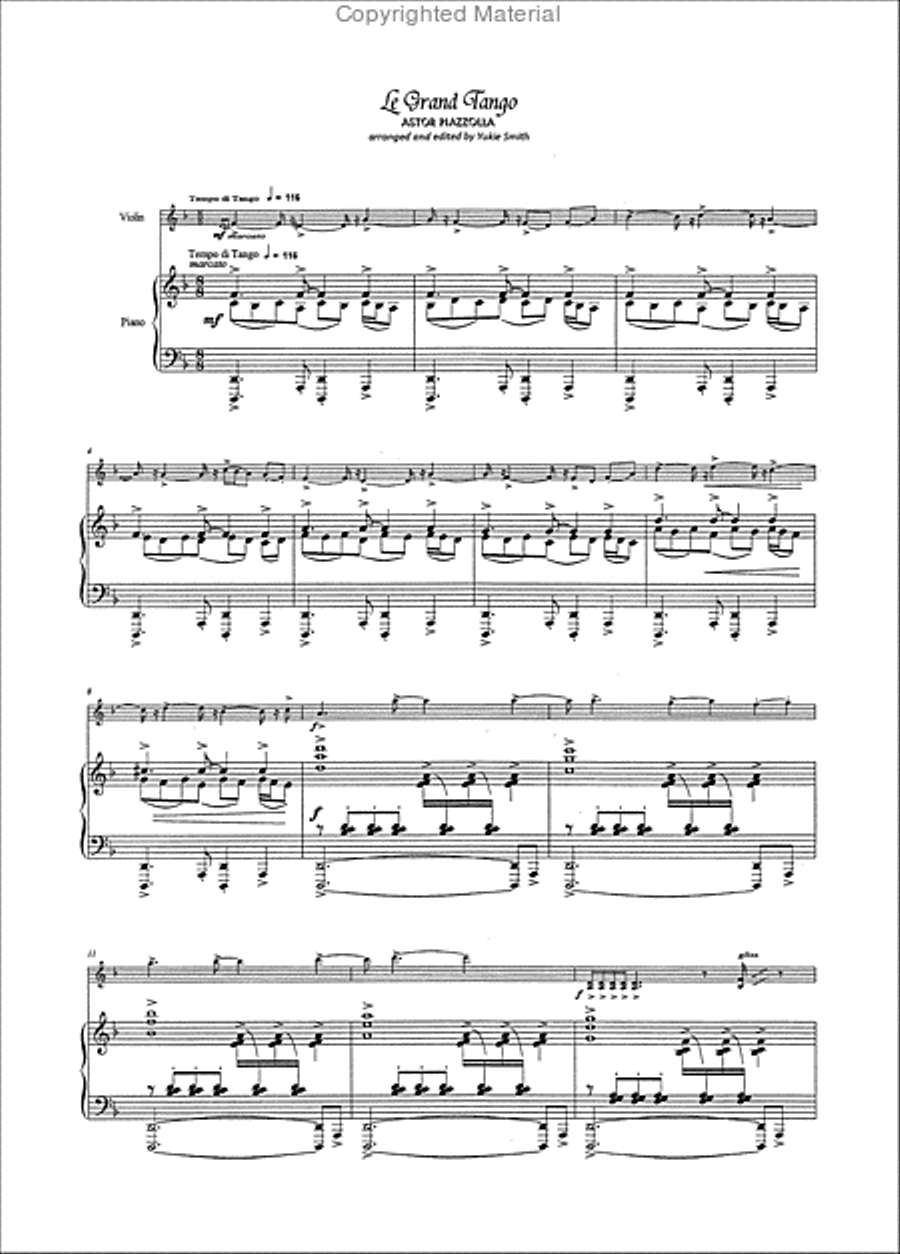 Le Grand Tango Chamber Music scores gallery preview page 2