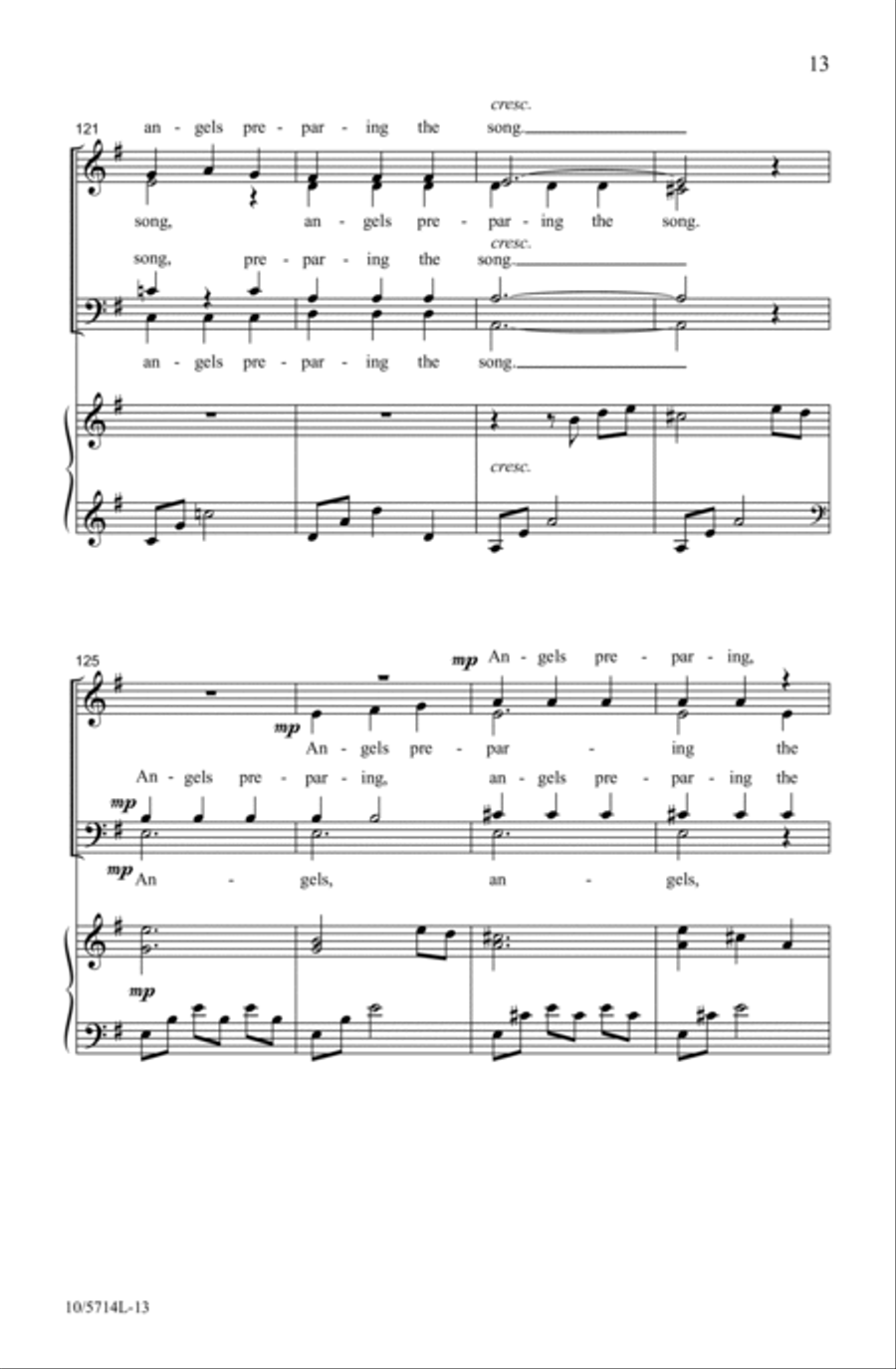 Angels Preparing the Song 4-Part scores gallery preview page 13