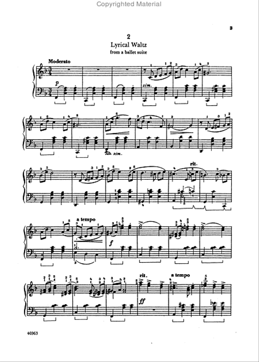 Easy Pieces for the Piano (including 2 Pieces for Piano Duet) Piano Solo scores gallery preview page 3