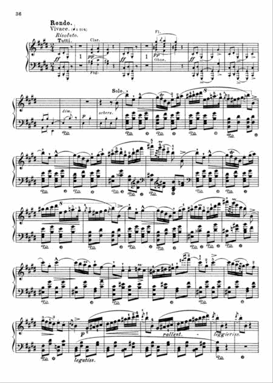 Concerto No. 1 in E Minor, Op. 11 Piano Solo scores gallery preview page 2