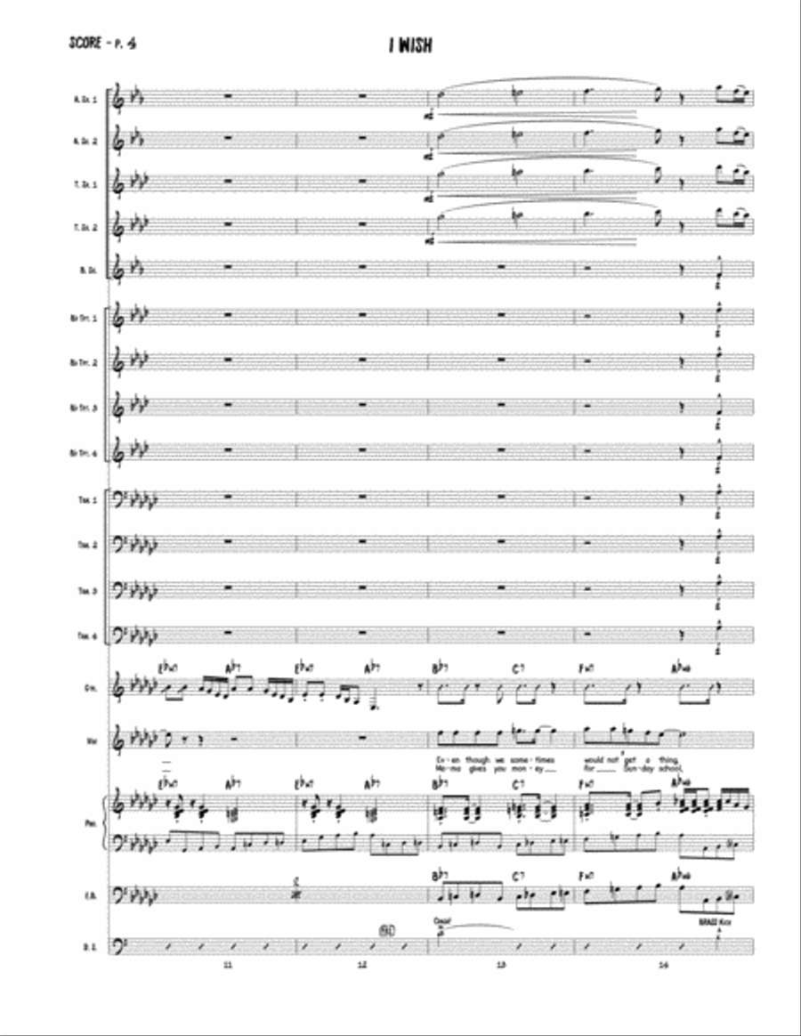 I Wish Jazz Ensemble scores gallery preview page 5