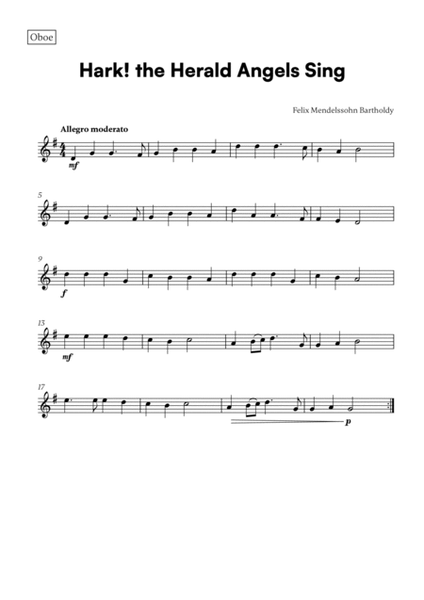 Felix Mendelssohn Bartholdy - Hark the Herald Angels Sing (for Oboe and Trombone) image number null