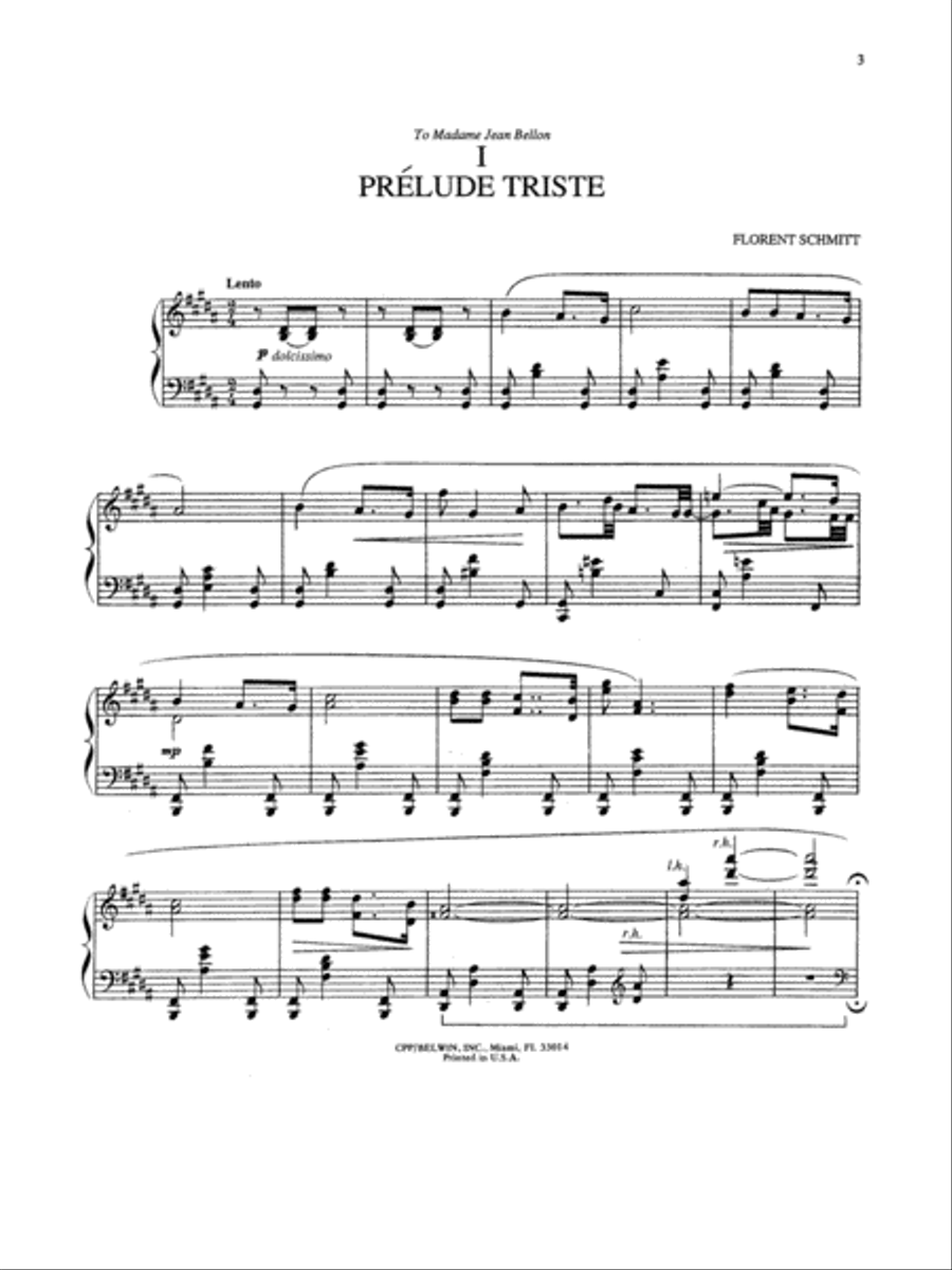 Schmitt: Three Preludes Schmitt: Three Preludes Piano Solo scores gallery preview page 1