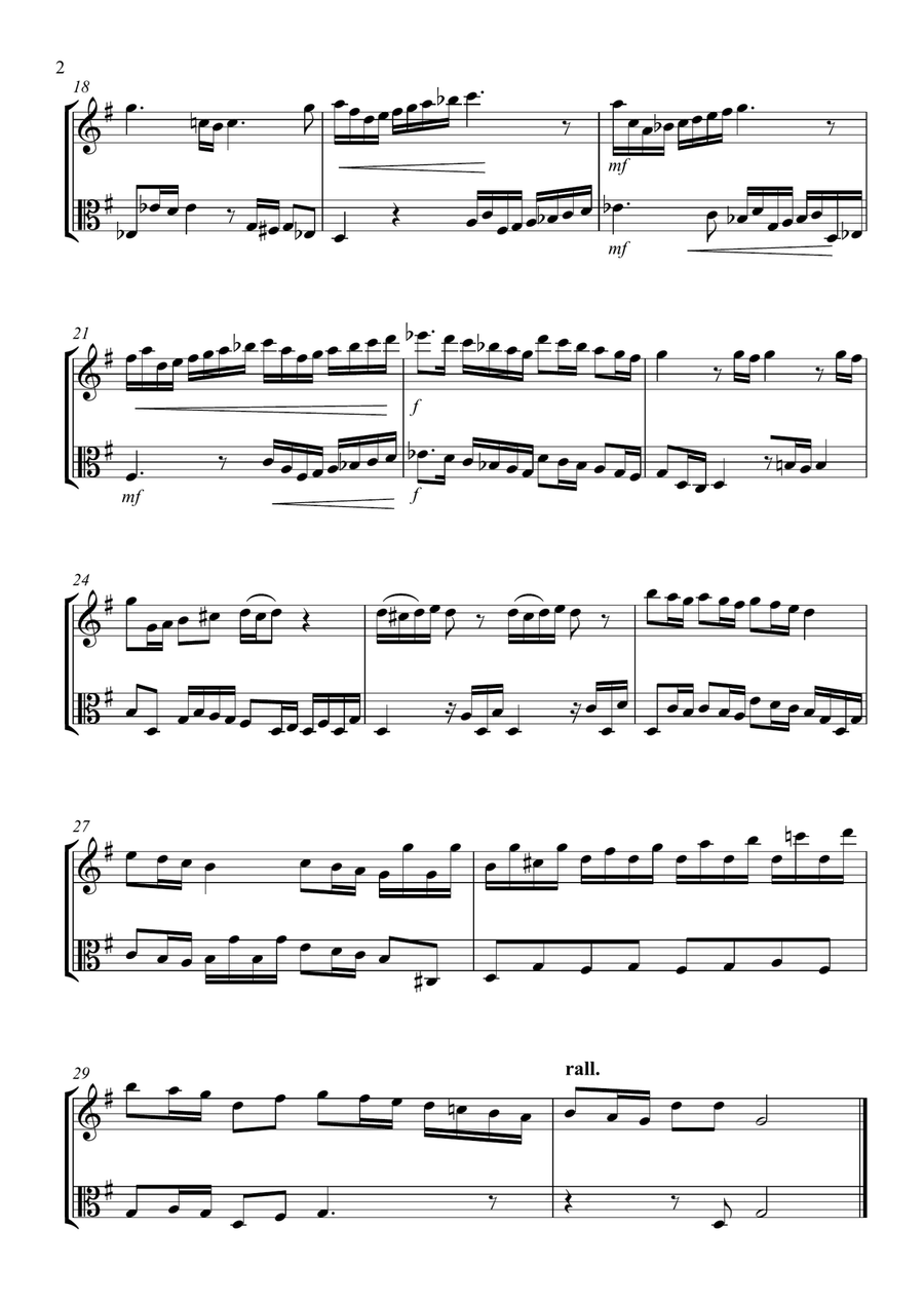 Brandenburg Concerto No. 3: Violin & Viola Duet Brandenburg Concerto No. 3: Violin & Viola Duet String Duet scores gallery preview page 2