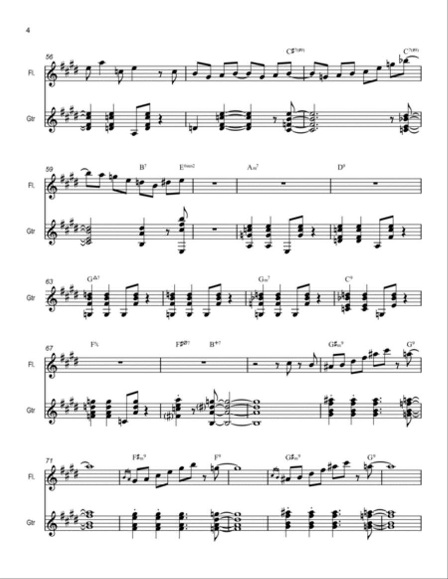 One Note Samba/ Samba de uma Nota Só Small Ensemble scores gallery preview page 4