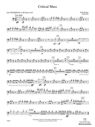 Critical Mass: (wp) 2nd B-flat Trombone B.C.