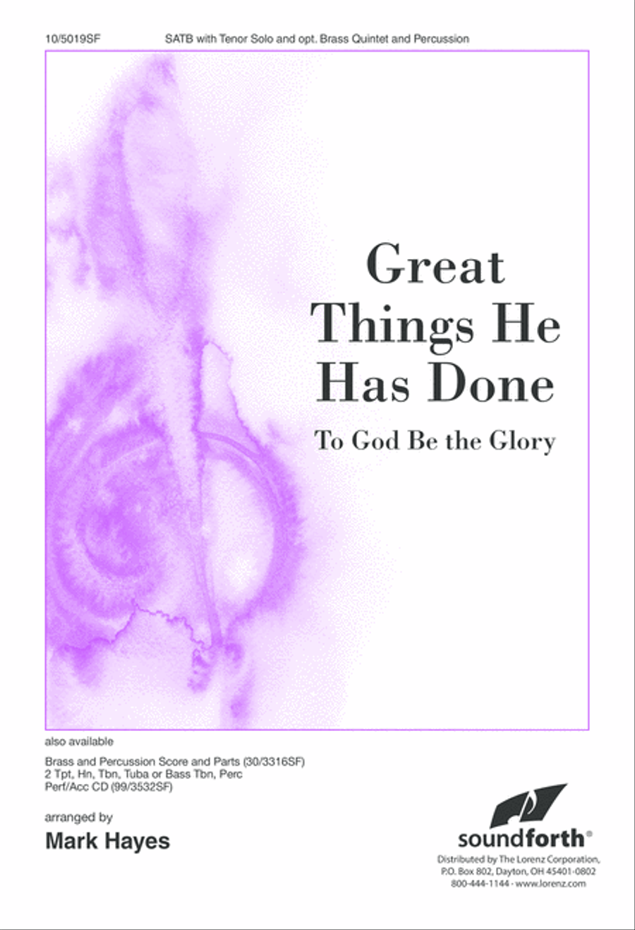 Great Things He Has Done 4-Part scores gallery preview page 1