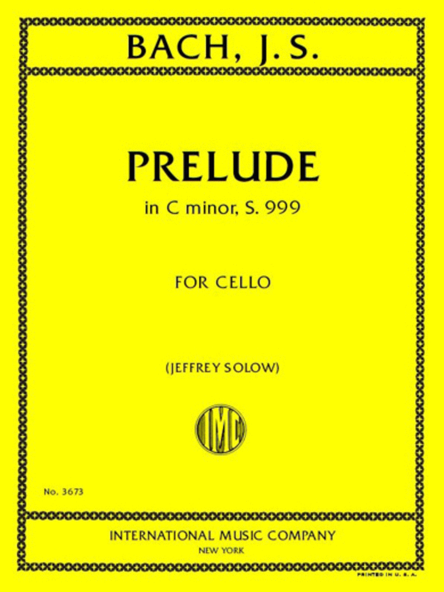 Johann Sebastian Bach : Prelude in C minor, S. 999 