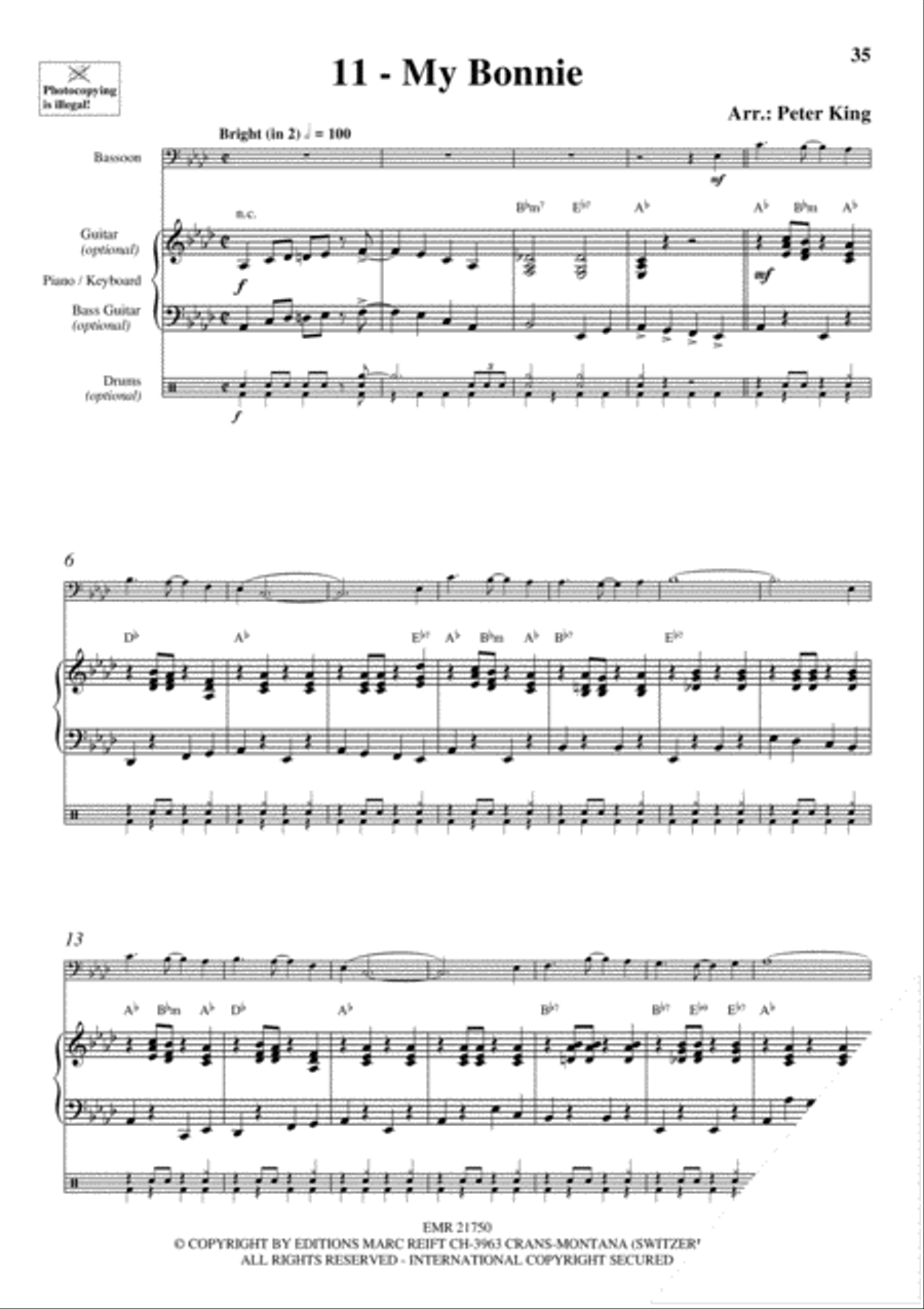 20 Celtic Hits Bassoon Solo scores gallery preview page 13
