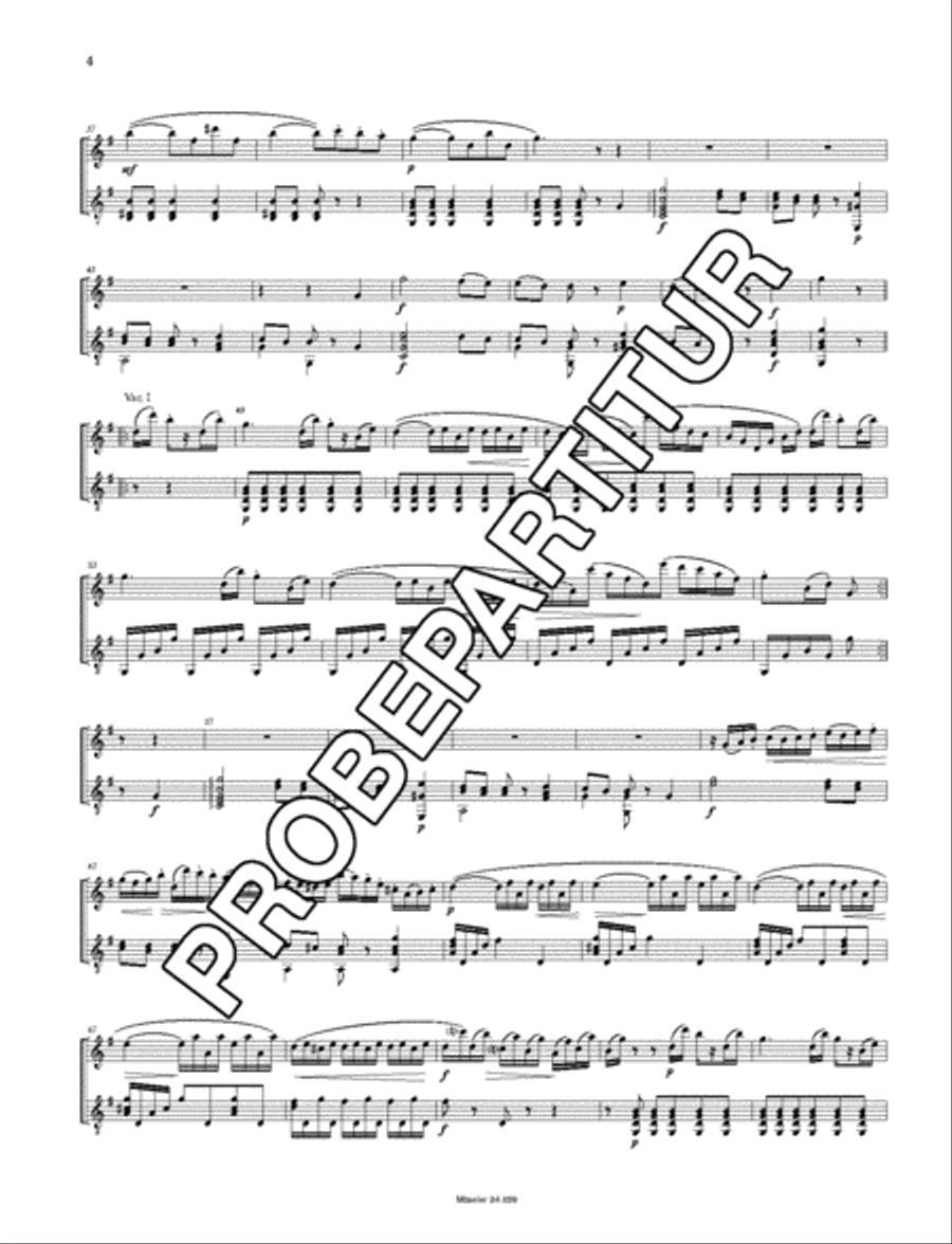 Six Divertissements op. 70 Flute scores gallery preview page 5