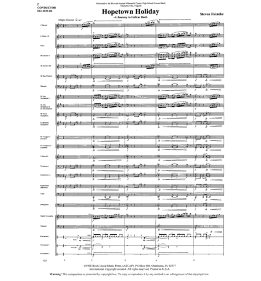 Hopetown Holiday Concert Band scores gallery preview page 2