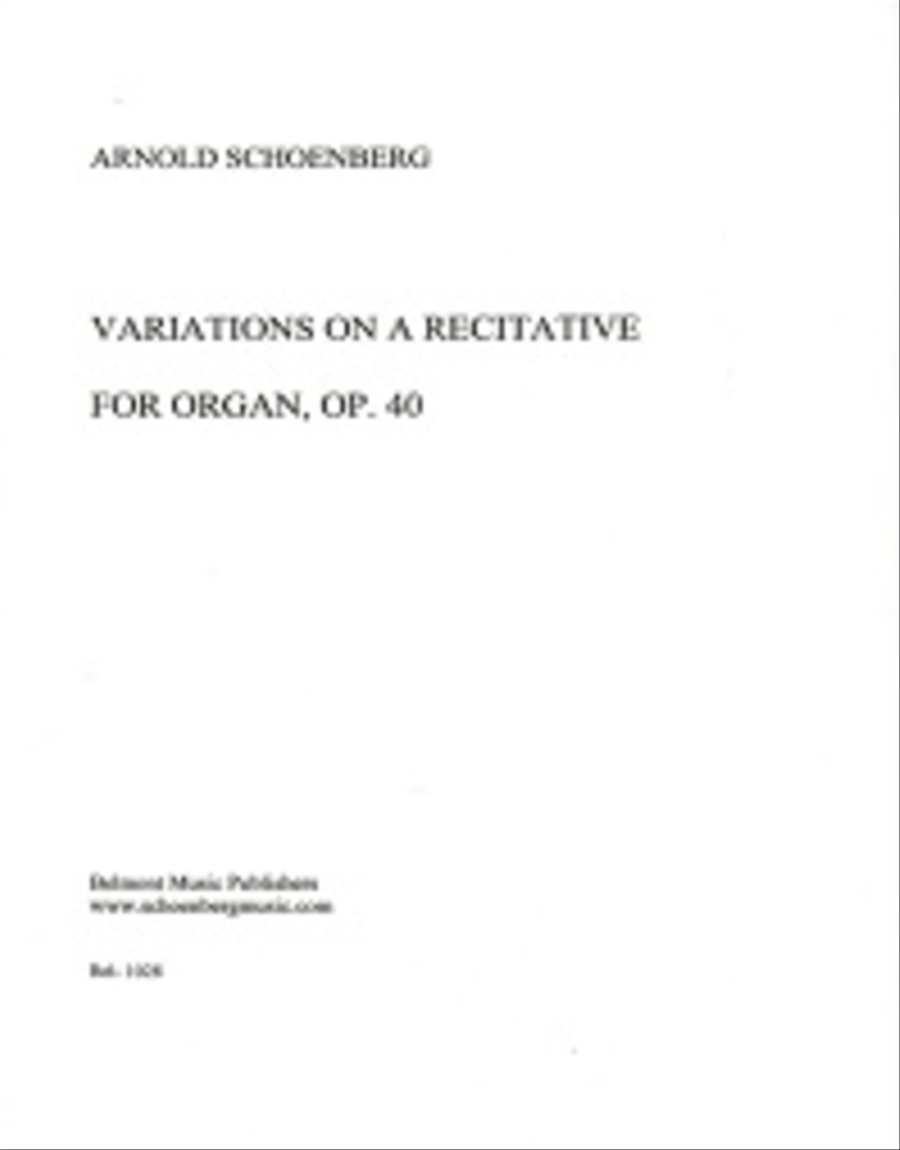 Variations for Organ, Op. 40 Organ scores gallery preview page 1