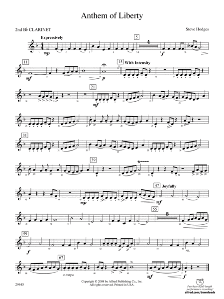 Anthem of Liberty: 2nd B-flat Clarinet