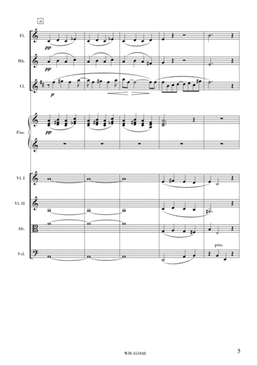 BERCEUSE SUR LE NOM D'I.R.I.S. , OP. 48 Small Ensemble scores gallery preview page 5