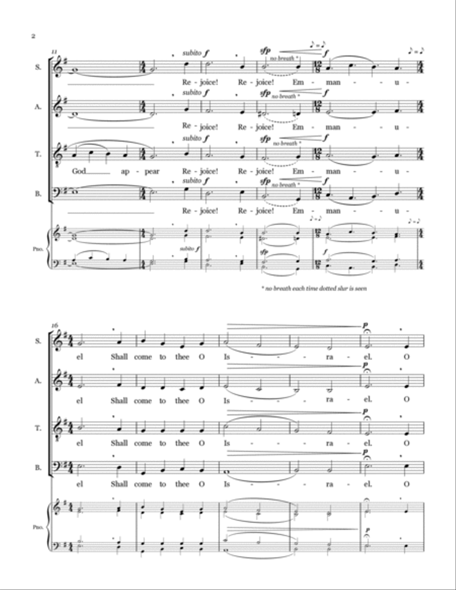 O Come O Come Emmanuel O Come O Come Emmanuel 4-Part scores gallery preview page 4