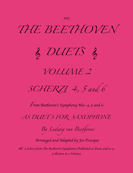 The Beethoven Duets For Saxophone Volume 2 Scherzi 4, 5 and 6 image number null