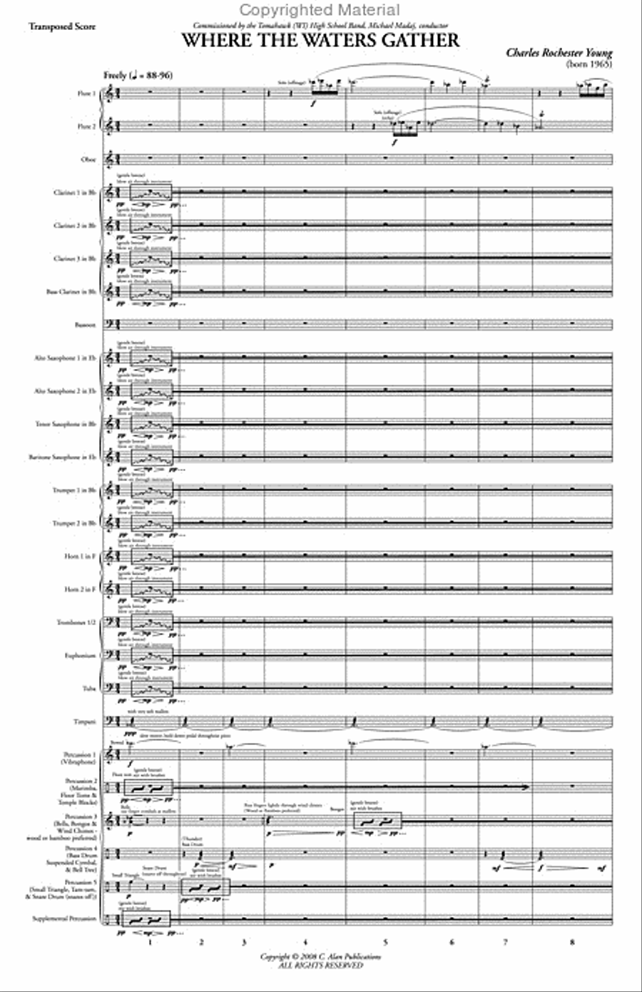 Where the Waters Gather Concert Band scores gallery preview page 2