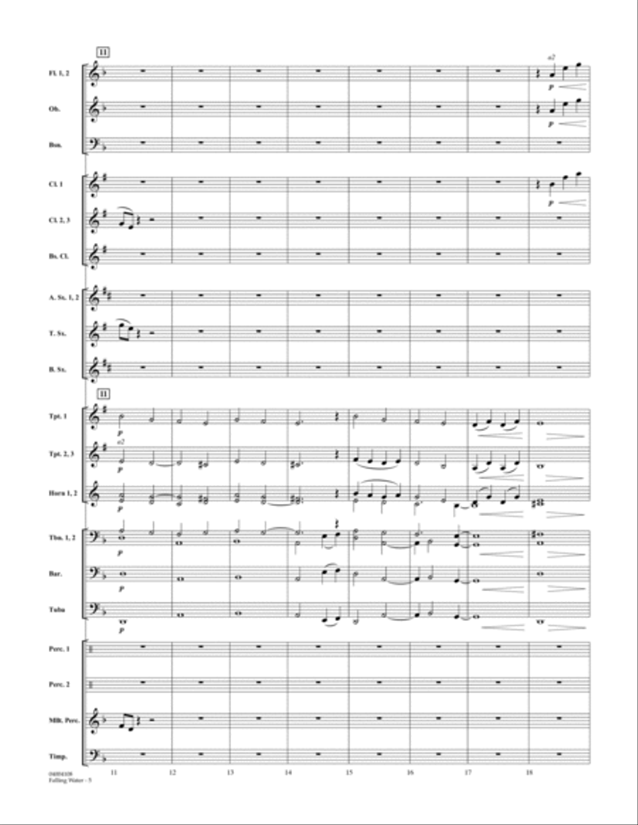 Falling Water - Conductor Score (Full Score) Concert Band scores gallery preview page 5
