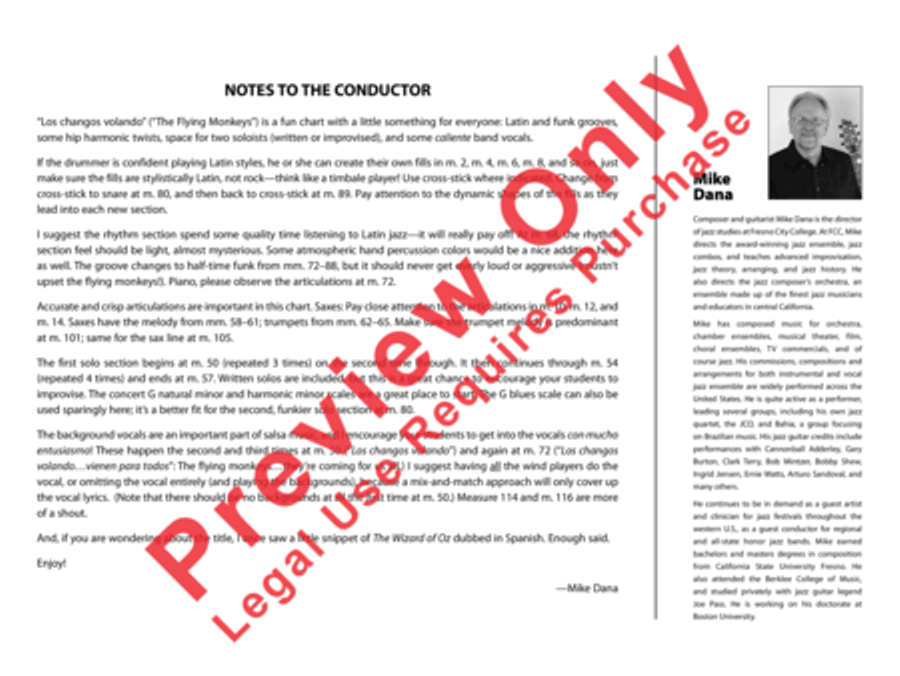 Los Changos Volando Jazz Ensemble scores gallery preview page 3