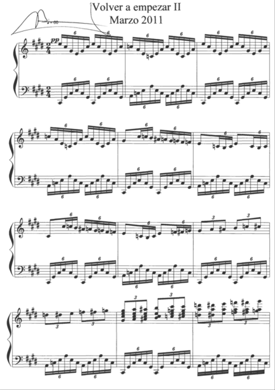 Volver a empezar II Piano Solo scores gallery preview page 2